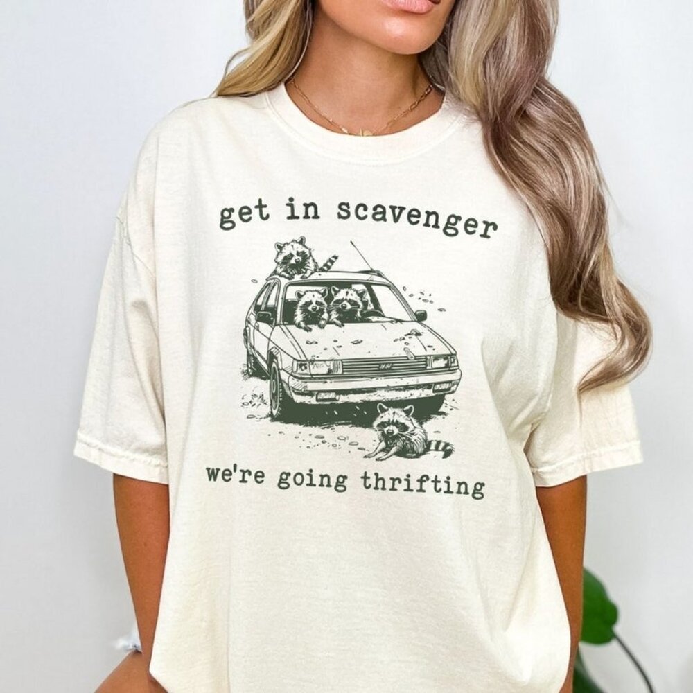 Vintage Raccoon Shirt Get In Scavenger Meme Shirt
